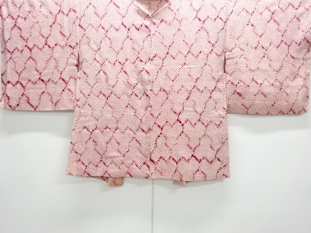 JAPANESE KIMONO / ANTIQUE HAORI / SILK / ALL SHIBORI / ABSTRACT PATTERN